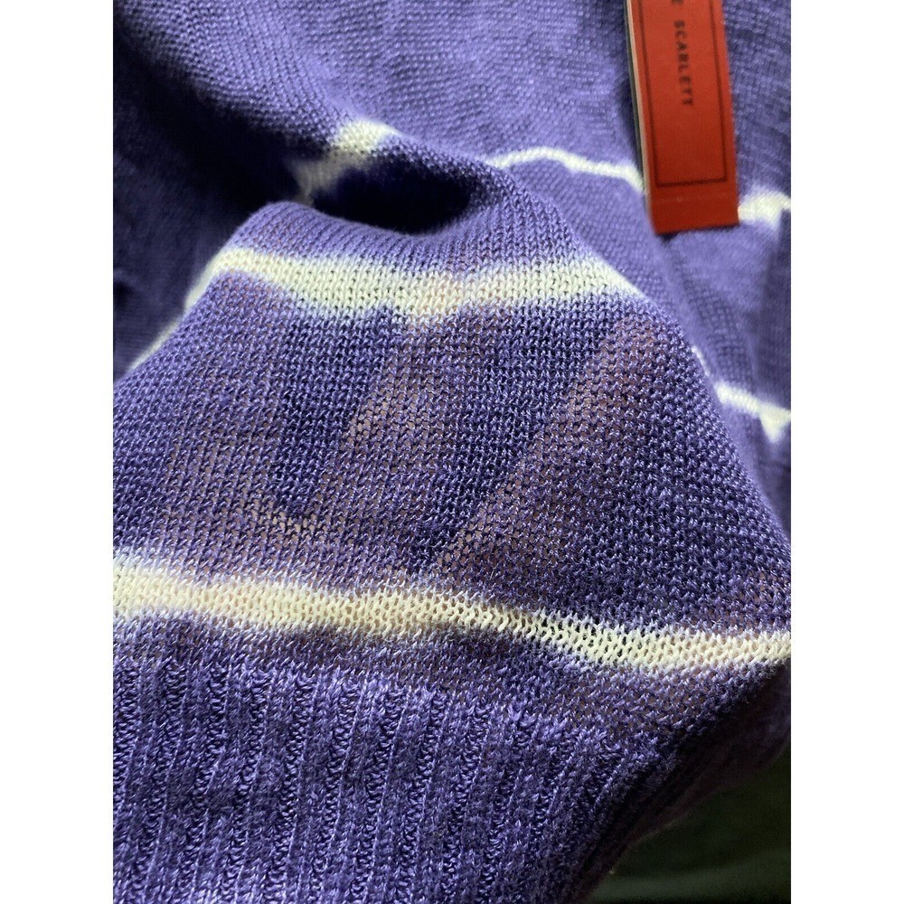 Love Scarlet Sweater Long Sleeve Womens M Medium Asymmetrical Hem Tie Dye Stripe