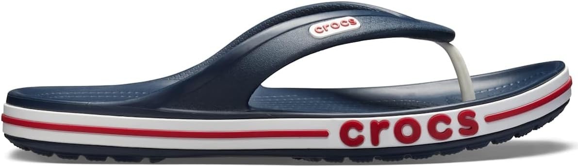 Crocs unisex adult Bayaband Flip Flop Sandals Navy/Pepper 14 Women 12 Men US NEW