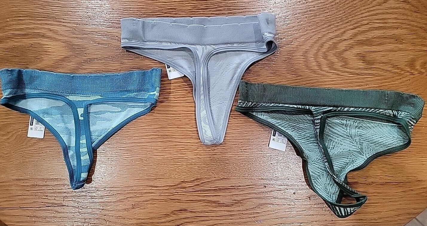 Kindly Yours Womens Sustainable Seamless Thong Panties 3Pk XS S M L XL 2XL 3XL