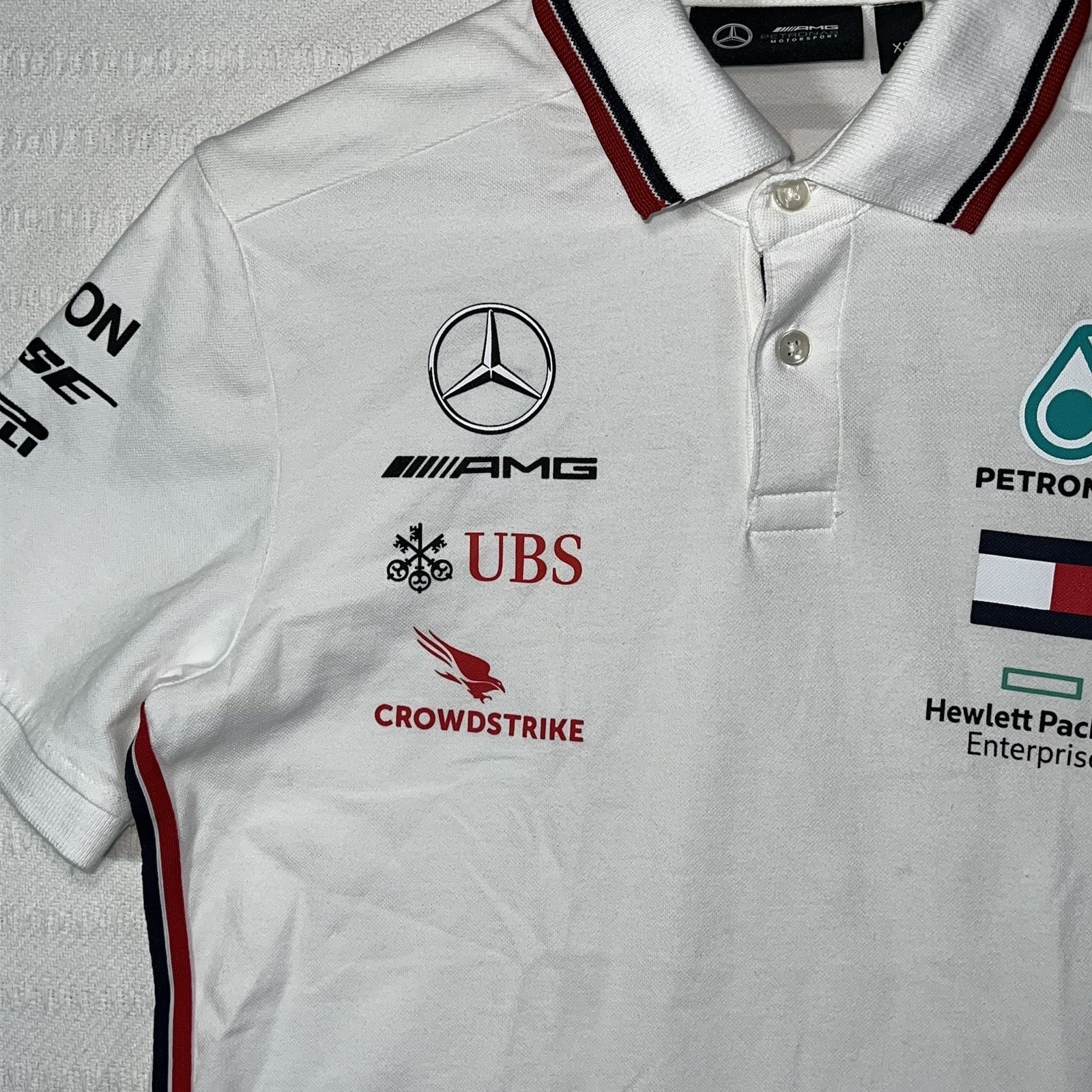 Mercedes AMG Mens Petronas F1 Team Polo Shirt Size XS Racing Formula 1