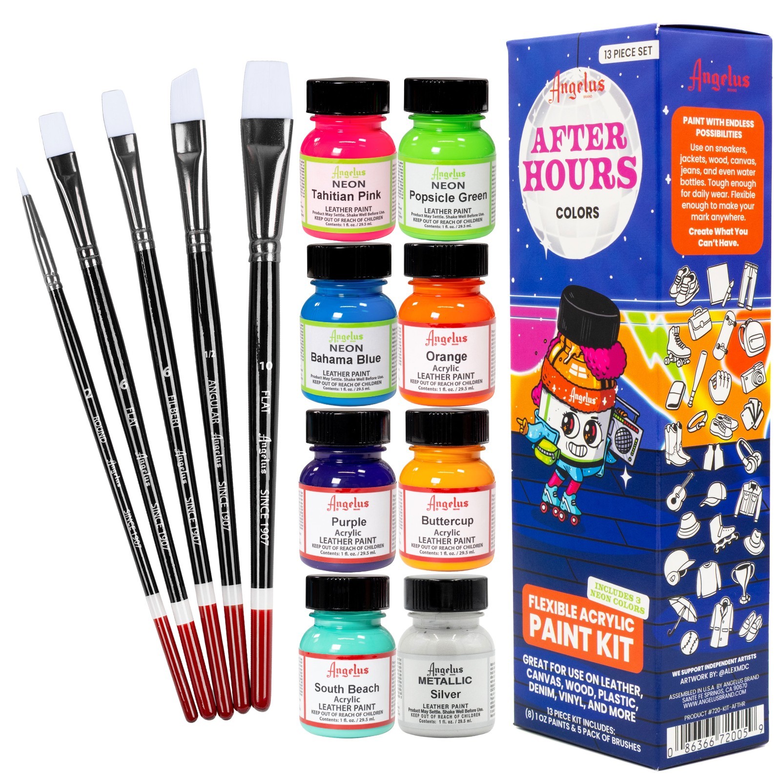 Angelus Waterproof Acrylic Leather Paint Kit 13-Piece – Sneaker Shoe Custom