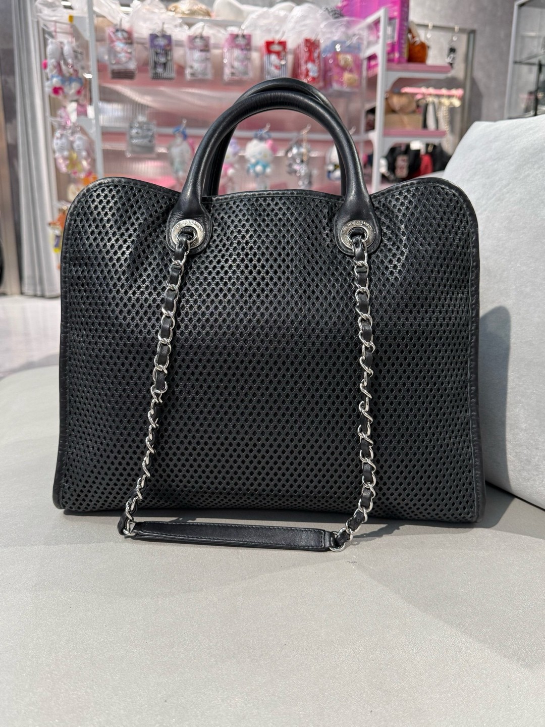Chanel Pre-Owned Authentic Tote Black 33.5/28/16.5 Silver