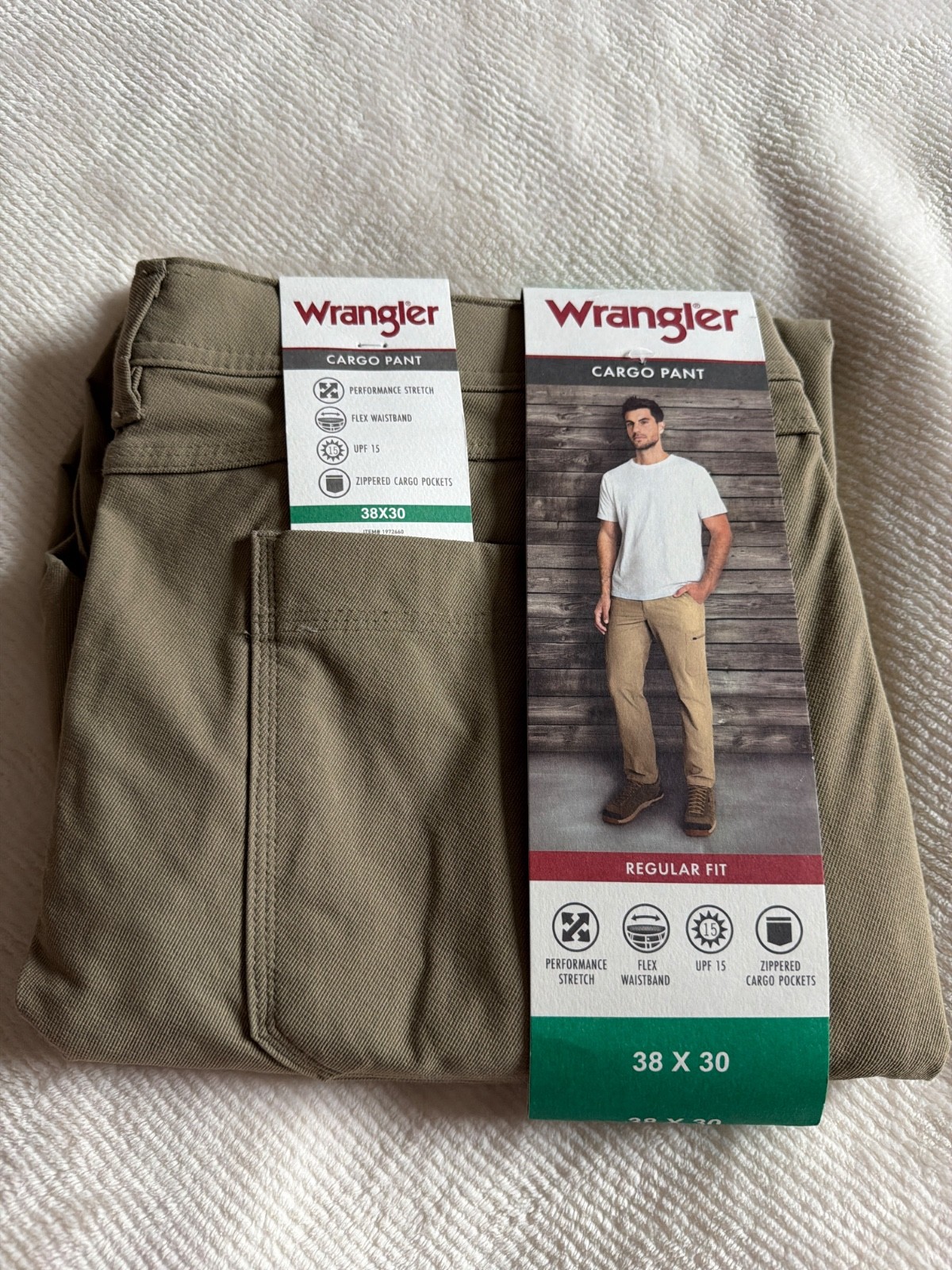 Wrangler Cargo Pants Tan Regular Fit Choose Size