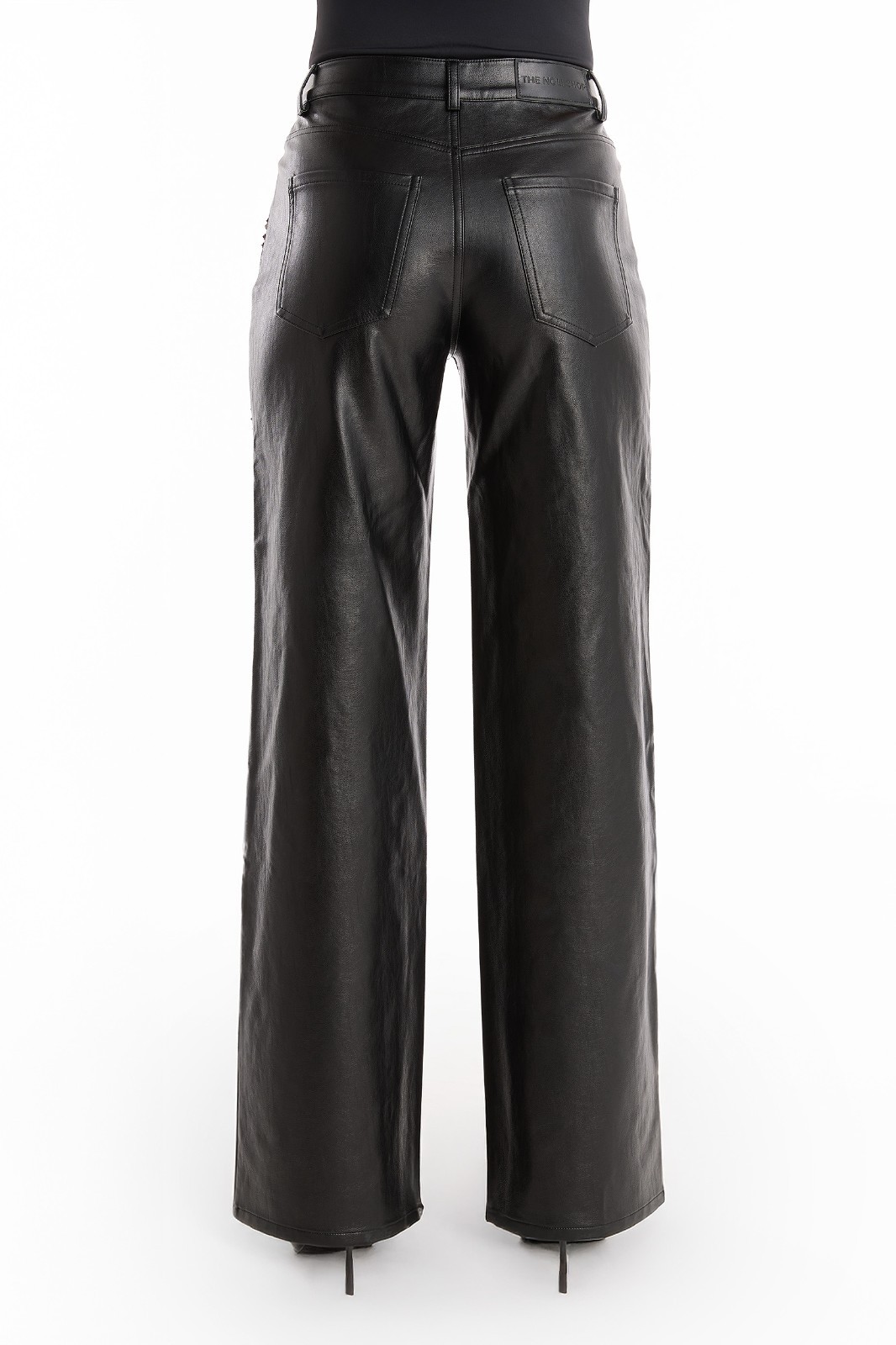 Kaia Studded High Rise Leather Pant Black Classic THE NOLI SHOP