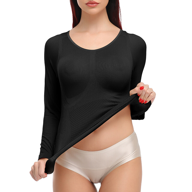 Women’s Long Sleeve Shirt Thermal Basic Compression Base Tops Undershirt Blouse