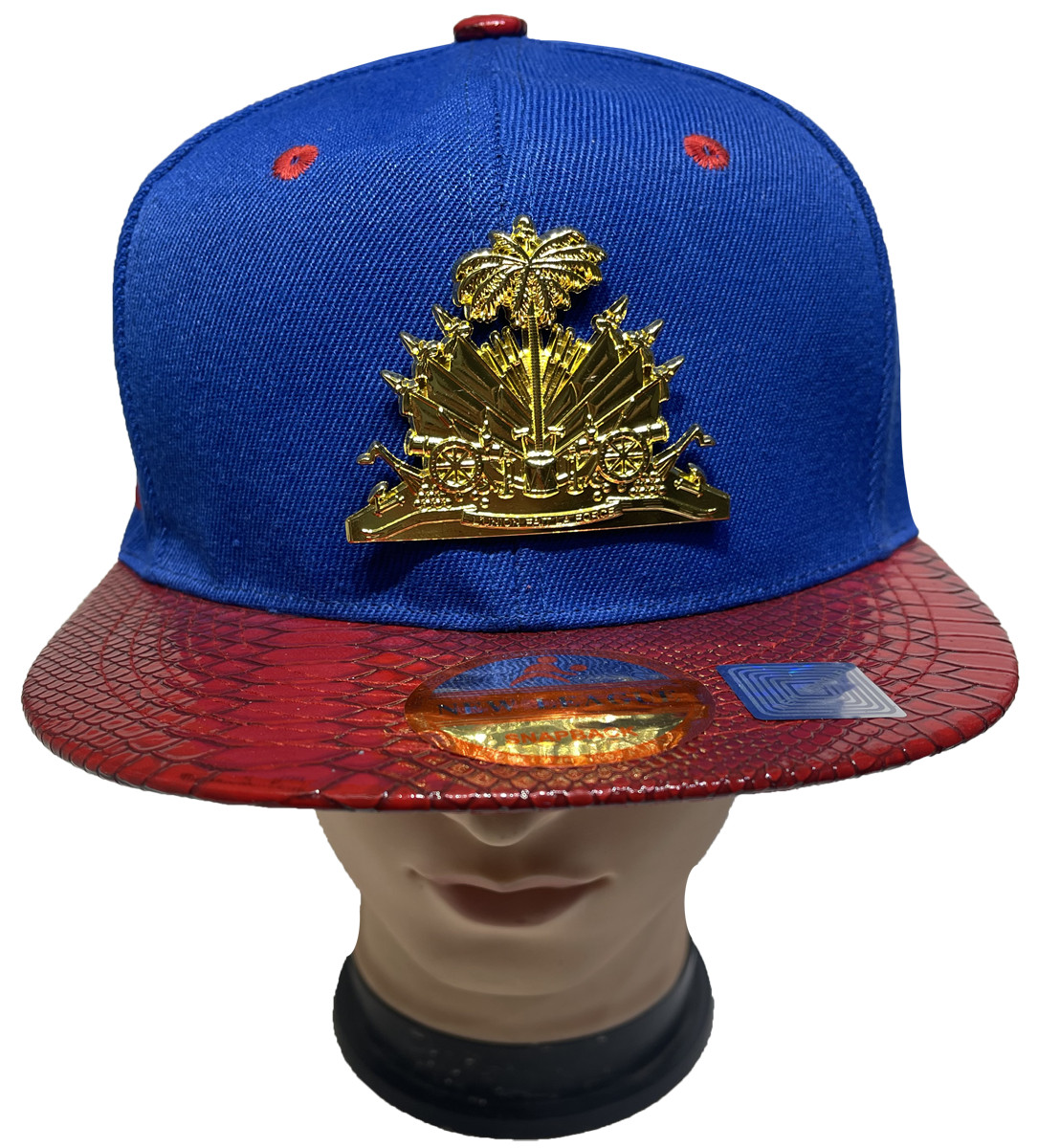 HAITI FLAG METAL GOLD LOGO Hip Hop Snapback Adjustable Baseball Cap Hat Lot 1-12