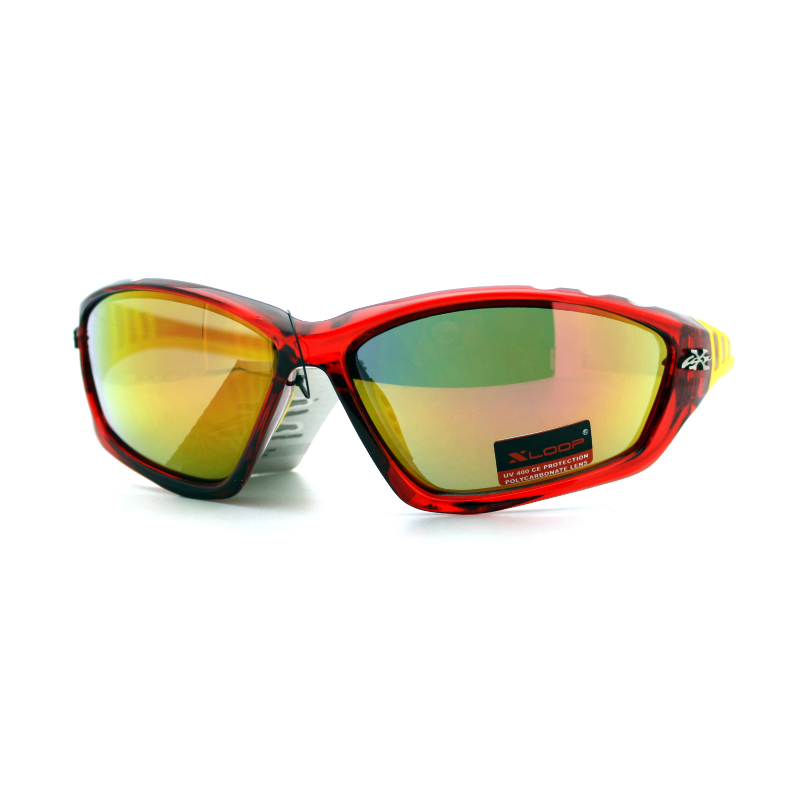 Xloop Sports Sunglasses Oval Wrap Around Unisex Frame Rubber Nose