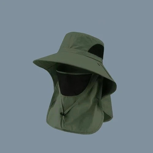 Wide Brim Sun Hat UV Protection Bucket Cap For Hiking Camping Fishing Safari Men