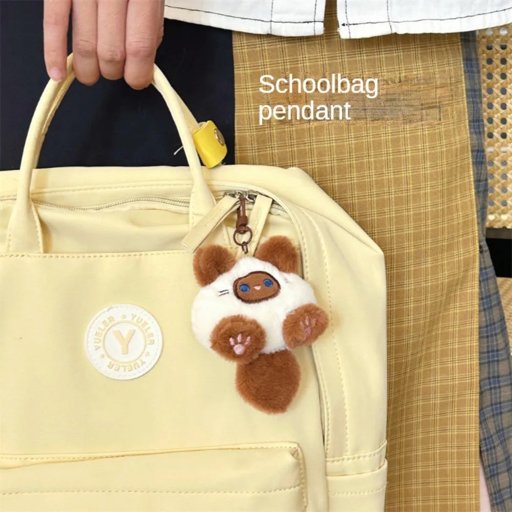 Cute Plush Cat Keychain Soft Cartoon Bag Charm Backpack Pendant Gift