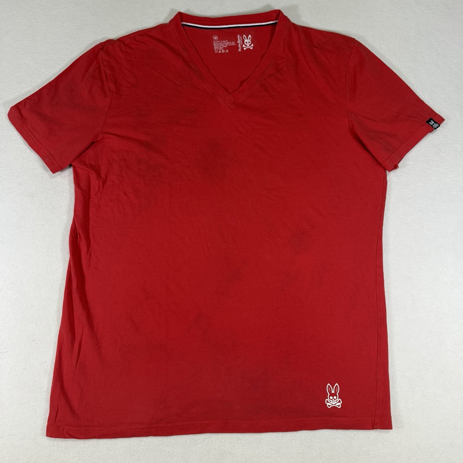 Psycho Bunny T Shirt Mens Medium Red Short Sleeve Embroidered Logo Casual