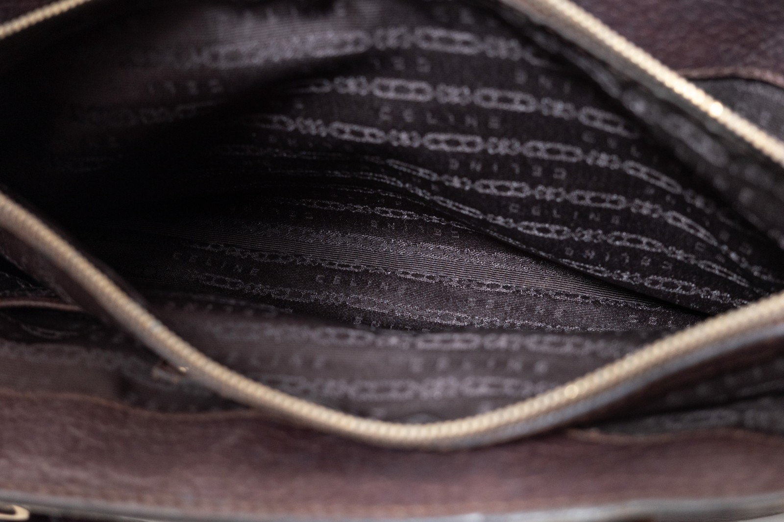 CELINE Boogie Bag BrownLeather Hand bag Auth from JAPAN