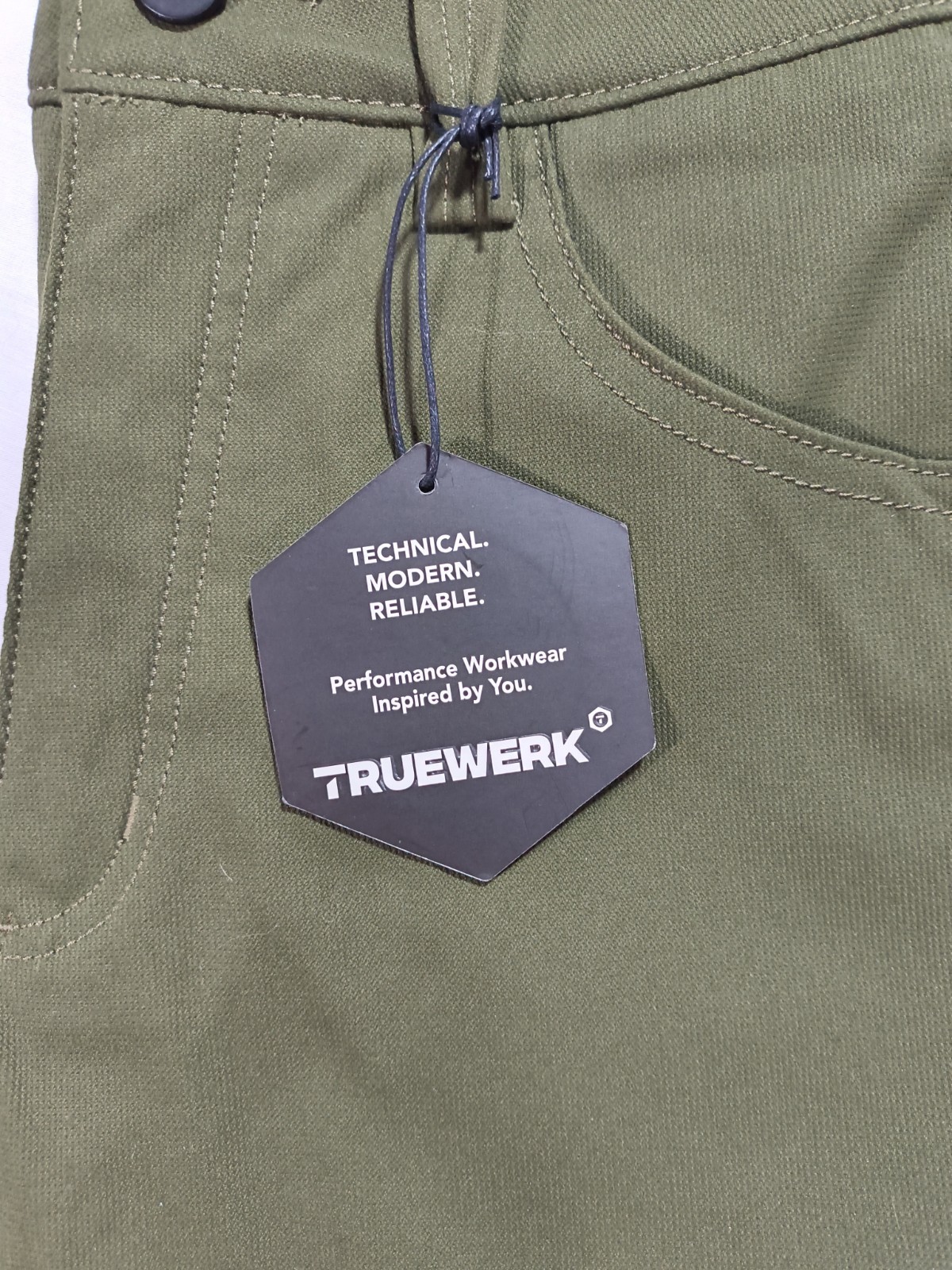 Truewerk EDO Work Pant Size 34 Xlong Olive Night Green BRAND NEW WITH TAGS Pants