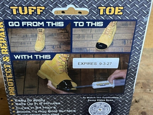 TUFF TOE Original Formula Work Boot Toe Guard Protection & Leather Repair Kit