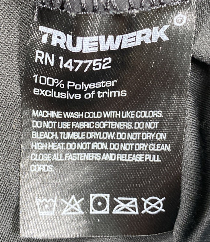 Truewerk Moto Jersey Quarter Zip Men’s Medium Black Yellow Reflective