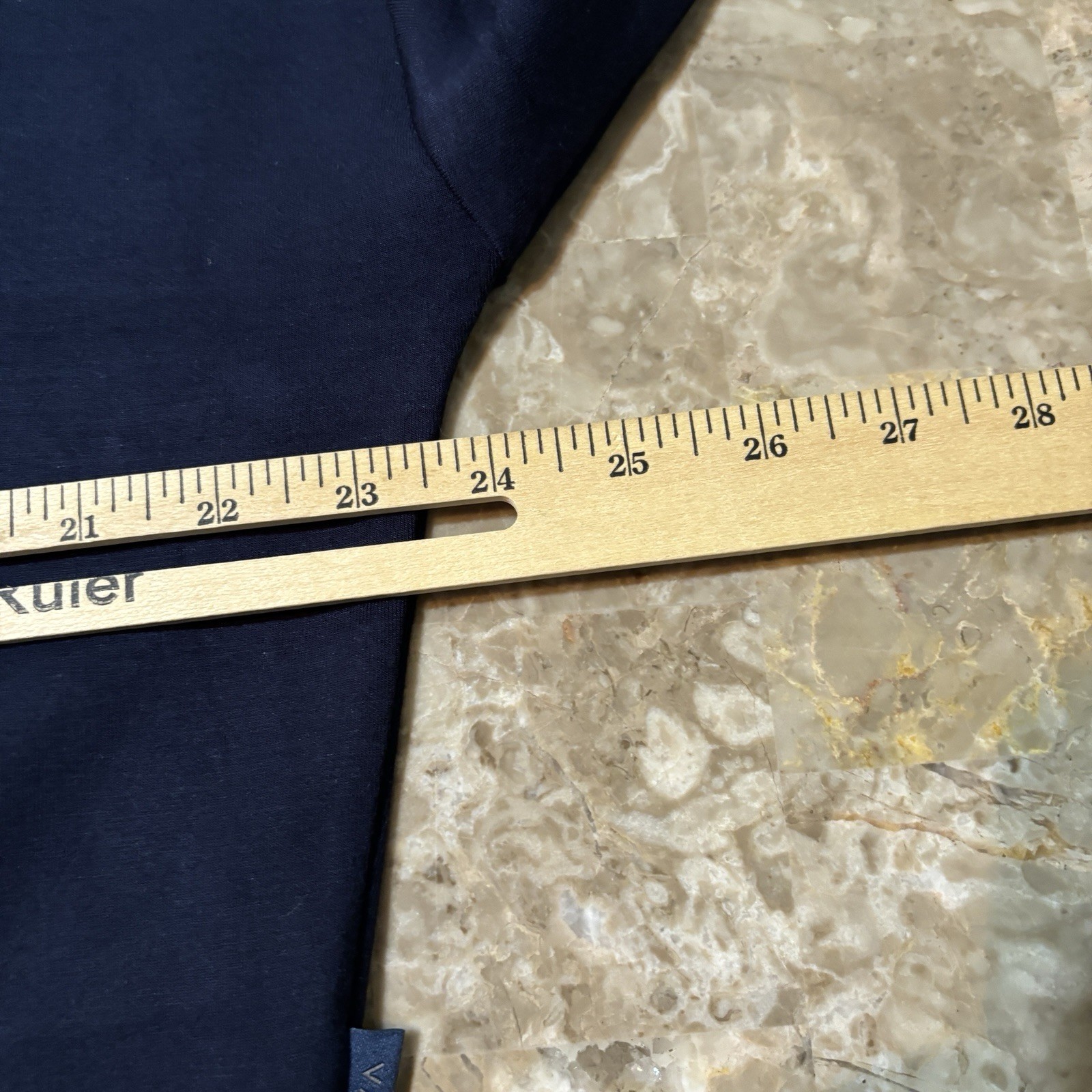 Varley Sweatshirt Womens Medium Blue Double Soft Knit Hawley Half Zip NEW