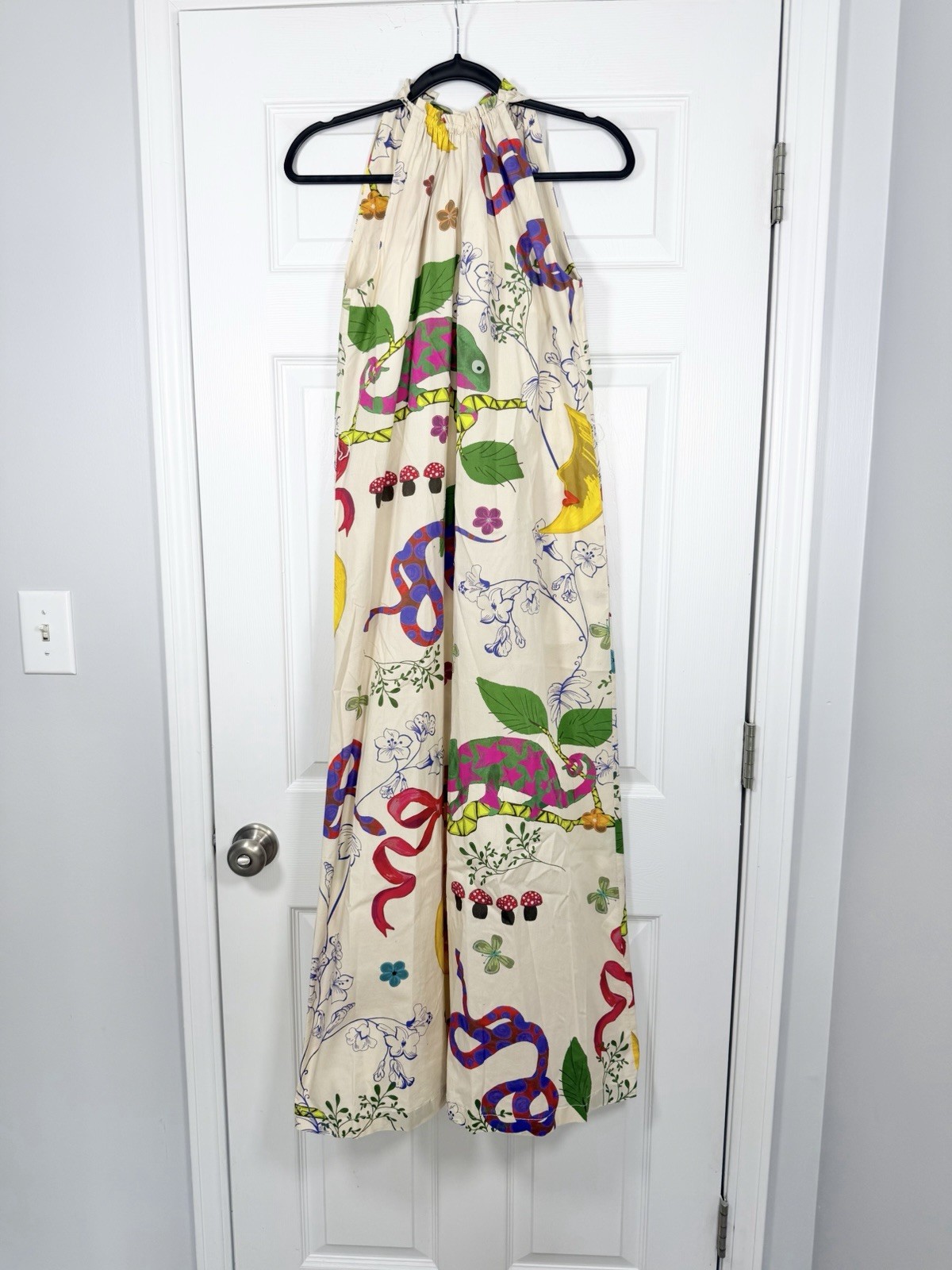 MIRTO Size 38 • Cream Chameleon Maxi Dress