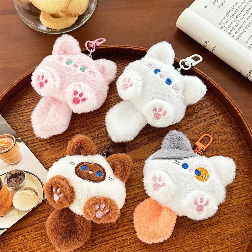 Cute Plush Cat Keychain Soft Cartoon Bag Charm Backpack Pendant Gift