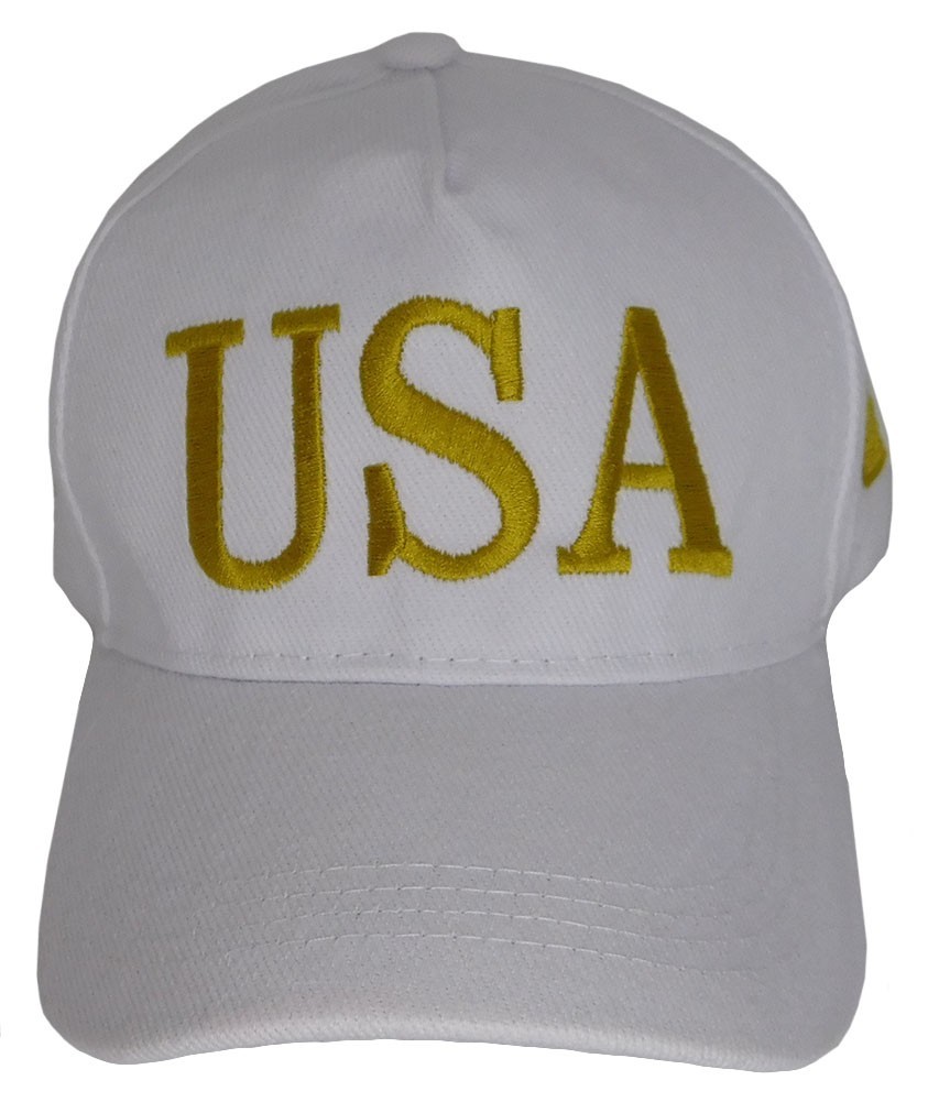 USA 3D Letters 45-47 Trump 2028 USA Flag White Cotton Embroidered Cap Hat