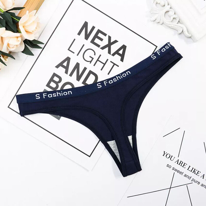 5 Pack Lot Sexy Womens Cotton Panties Thongs G-String Bikini Underwear Brief Set