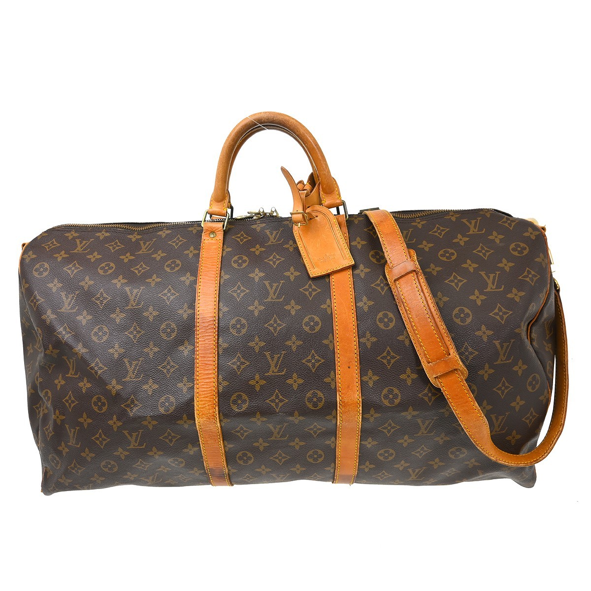 Best05 LOUIS VUITTON KEEPALL BANDOULIERE 60 DUFFLE M41412 VI8910 YQ01384