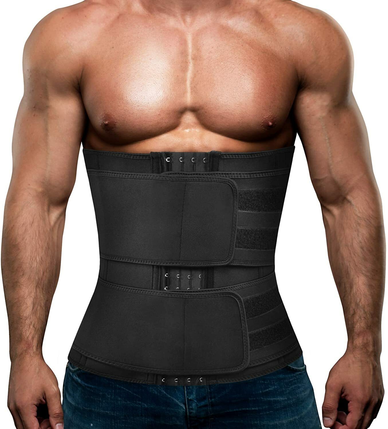 Men Waist Trainer Abdomen Reducer Sweat Trimmer Slimming Belt Body Shaper Girdle