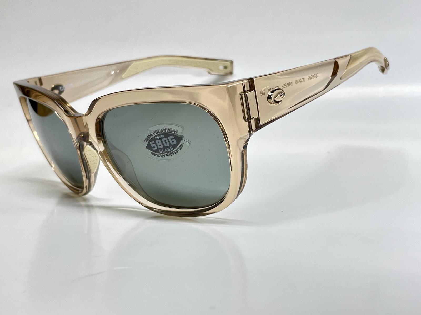 Costa Del Mar Waterwoman 2 shiny blonde crystal Gray silver mirror glass 580