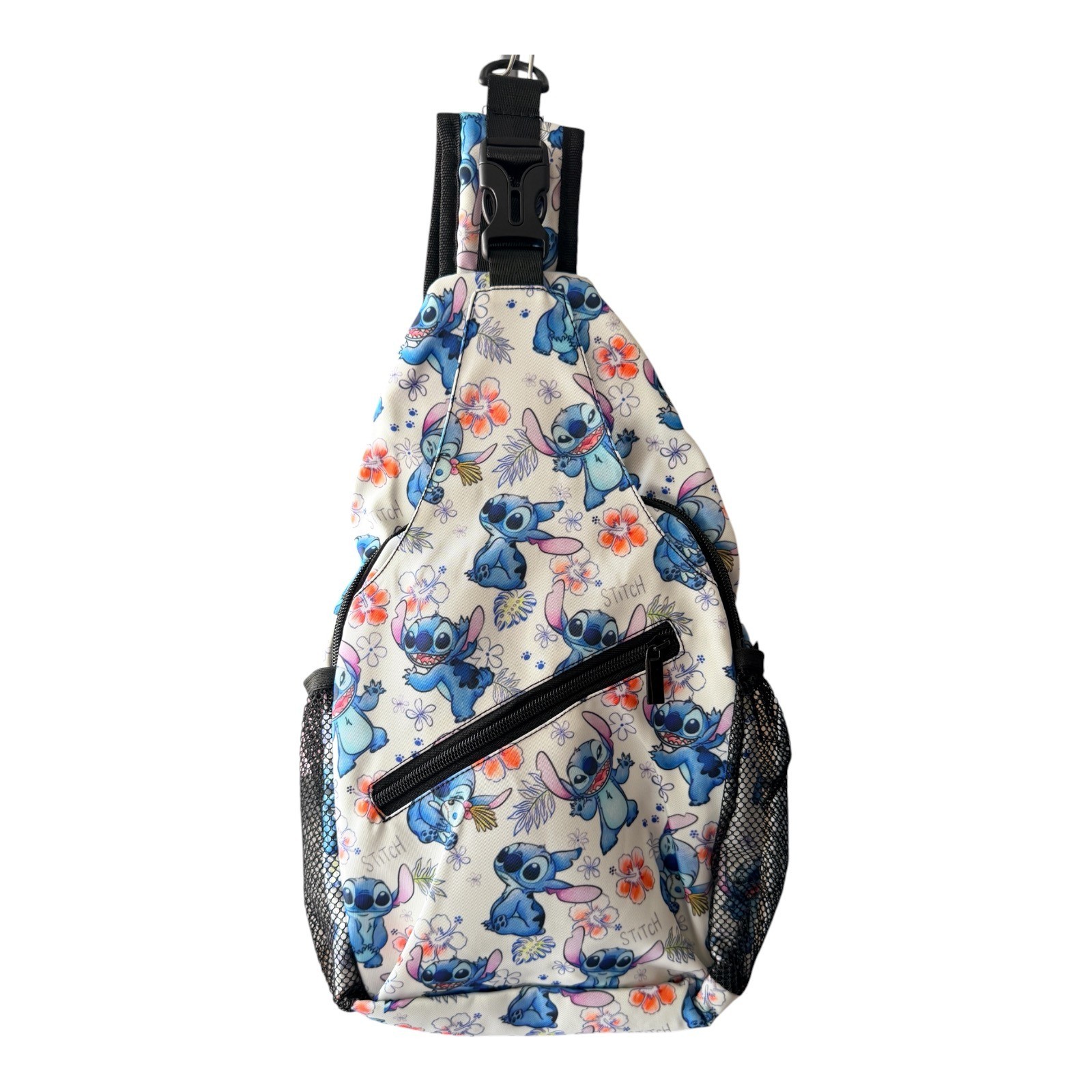 Lilo & stitch crossbody bag with stitch charm on bag