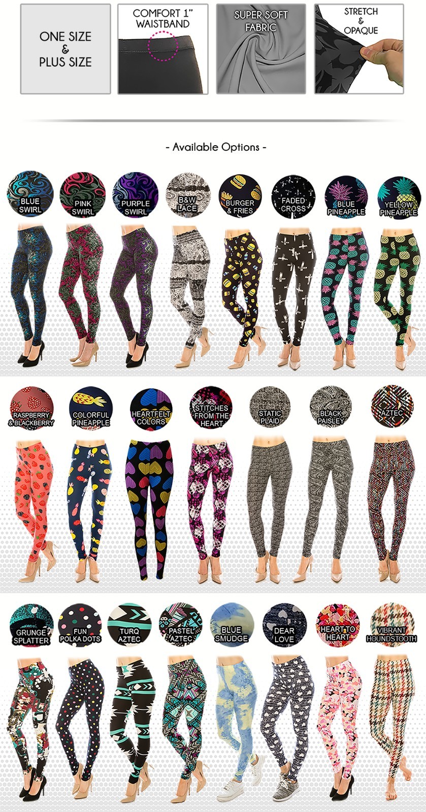 Women’s Butter Soft Patterned Leggings