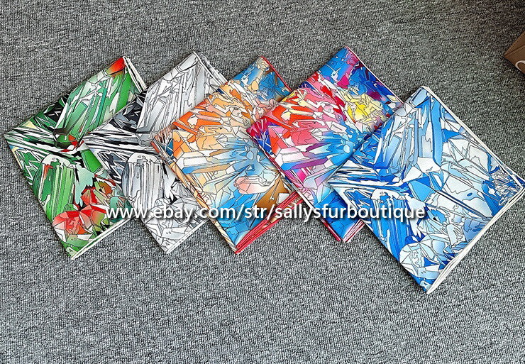 Crystal Print 18 Momme Twill Silk Wrap Scarf Stole Double Face Shawl 35″ / 90cm