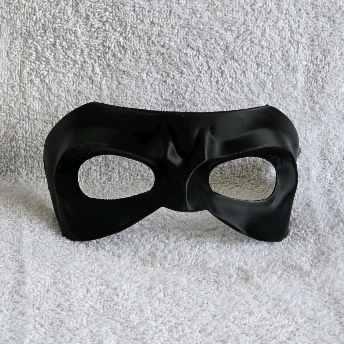 Black Plastic Halloween Costume Eye Mask, One Size, Batman Style