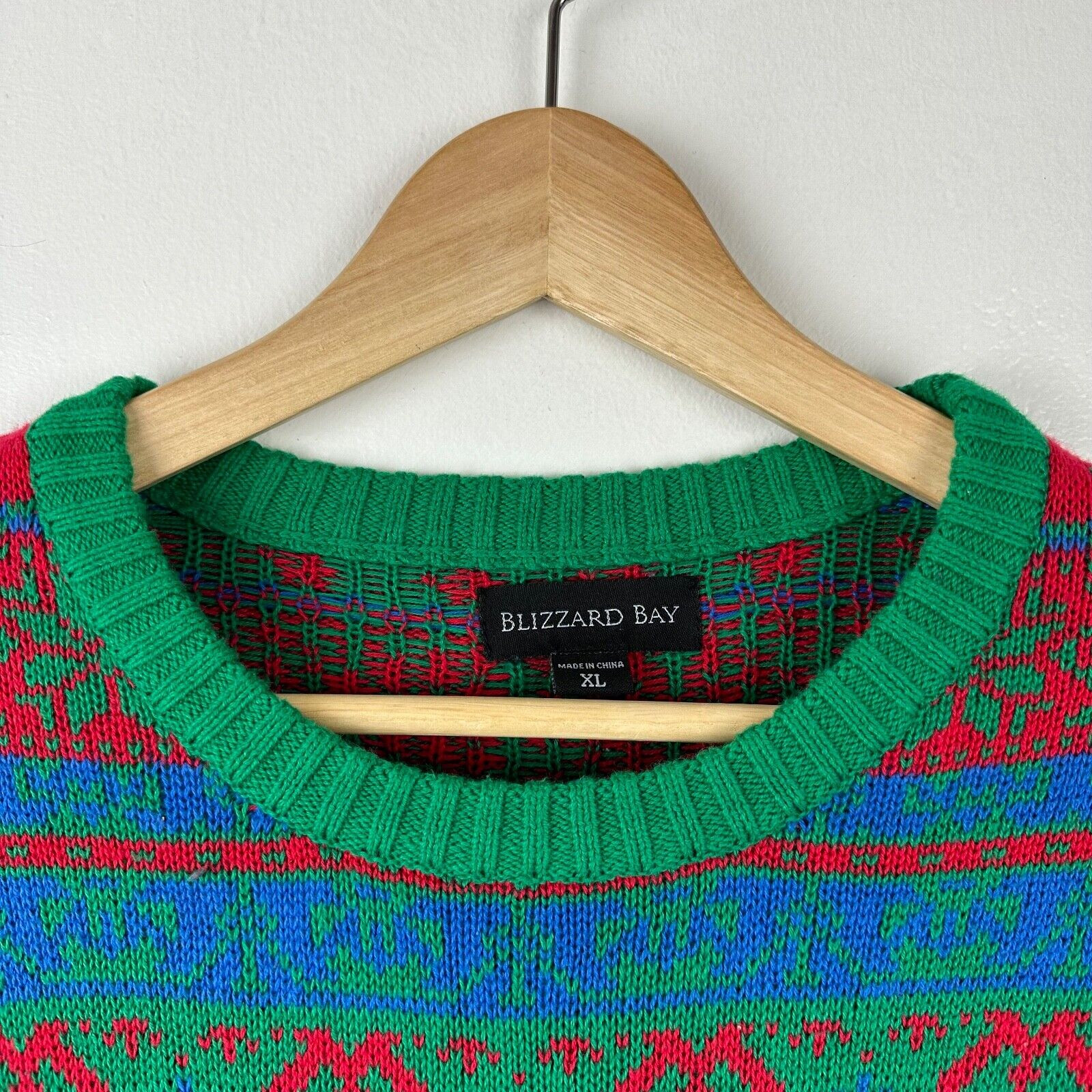 Blizzard Bay Muscle Rudolph Mistletoe Balls Christmas Funny Ugly Sweater Size XL