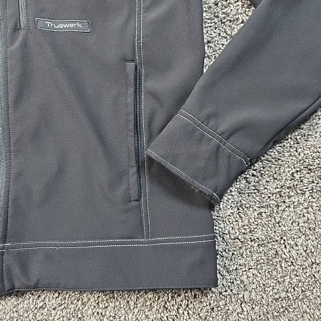 Truewerk Jacket Mens Small Black Water Repellent Softshell Full Zip Work Utility