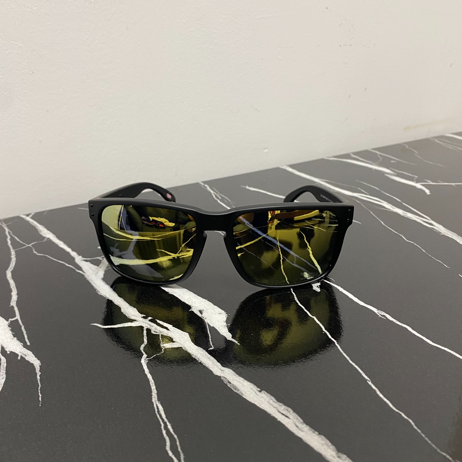 Oakley HOLBROOK Polarized Sunglasses XXL OO9487 Matte Black PRIZM Gold Lens