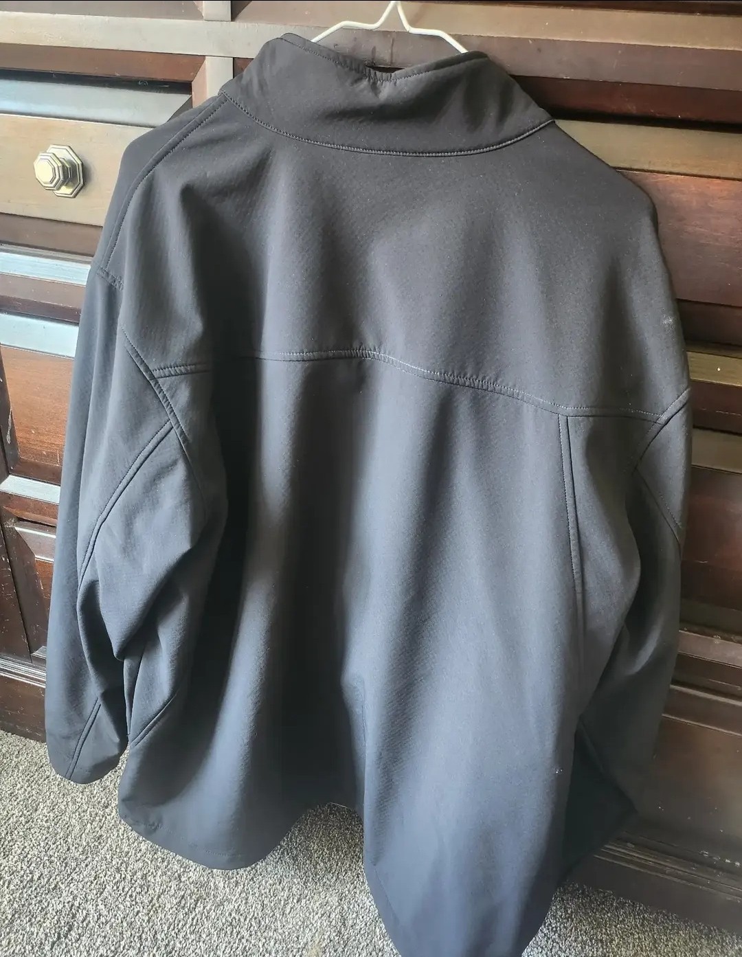 Ariat Men’s Black Full Zip Jacket XXL Stand-Up Collar Logo Zip