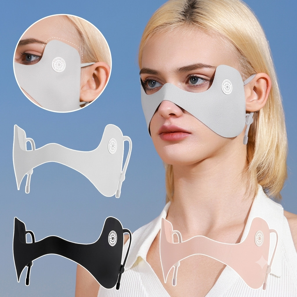 Ice Silk Face Mask UV Protection Sunscreen Scarf Breathable Summer Face Cover