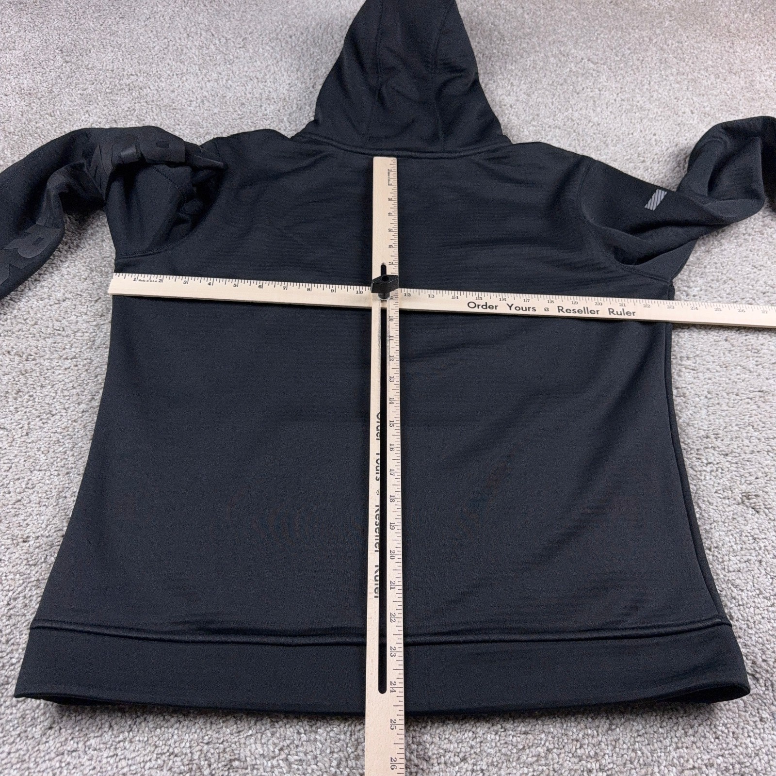 Truewerk Hoodie Mens Medium Black Micro Fleece Pullover Durable Workwear Grid