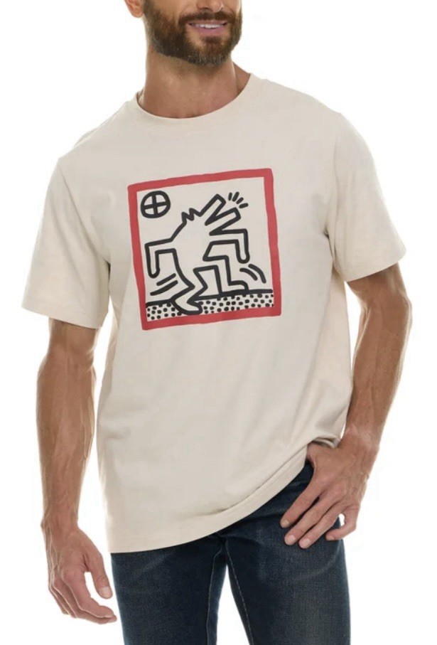 Keith Haring Men’s Graphic Tee Blue/Beige/Black Pick Size S, M, L, XL, XXL NWT