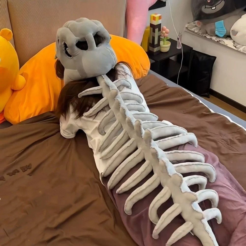 Funny Dinosaur Skeleton Plush Toys for Sleeping Cushion Creative Cosplay Props