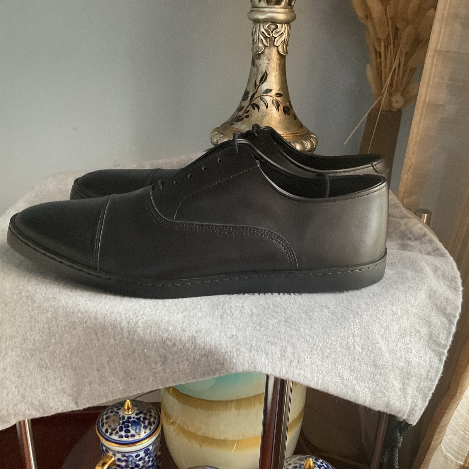 Allen Edmonds Park Avenue Cap Toe Oxford Leather Shoes Size 10 Black Made in USA