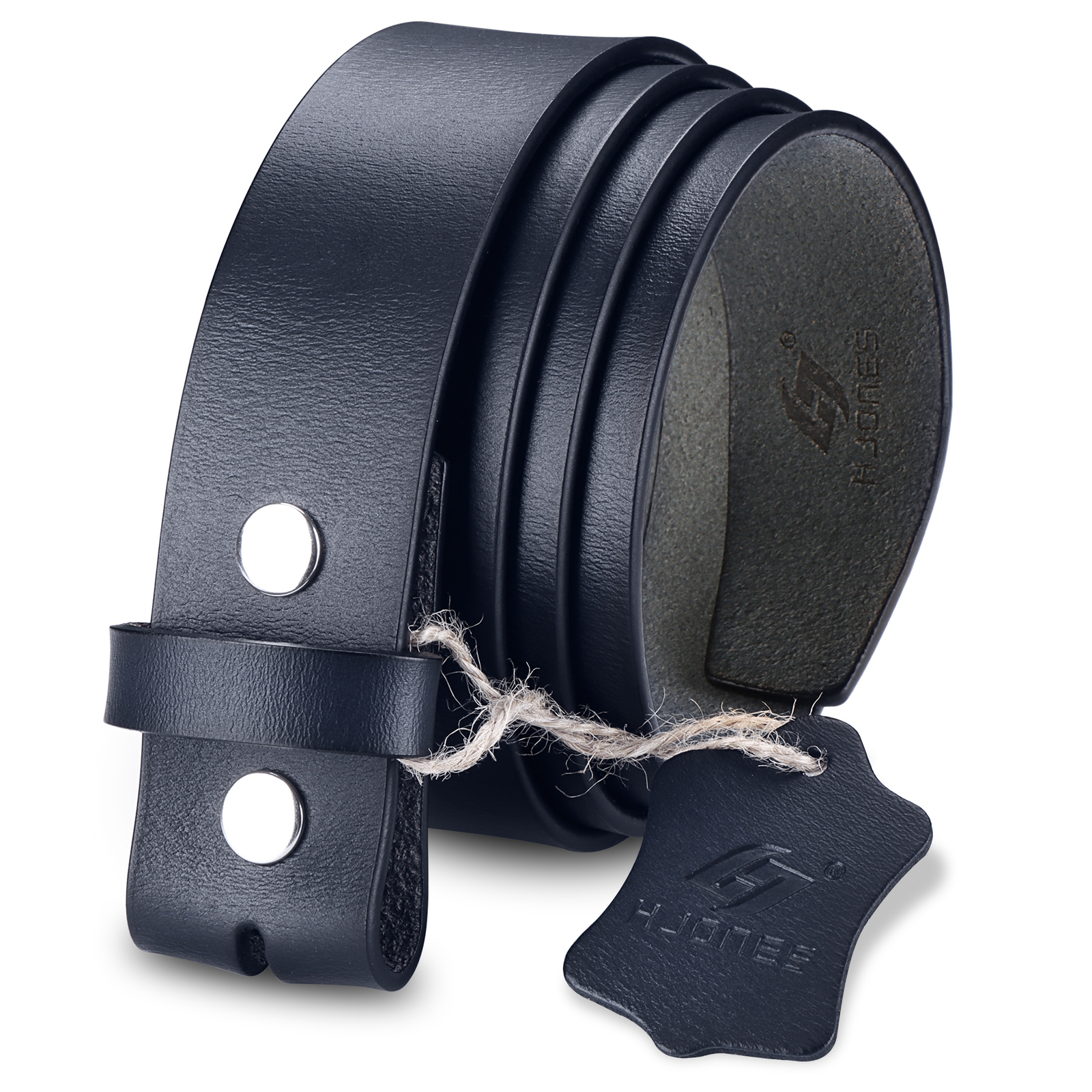 HJONES 38mm Men’s Replacement Belt Leather Belt Strap Without Buckle 1 1/2” Wide