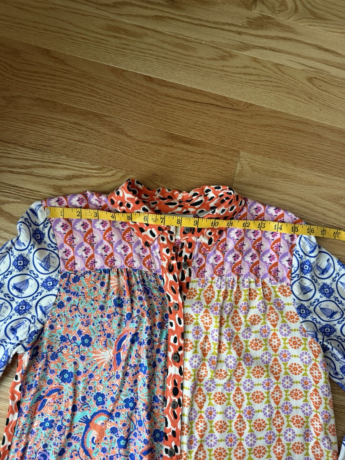Anthropologie Maeve Bernadette Mixed Print Blouse Women’s Small Boho Top