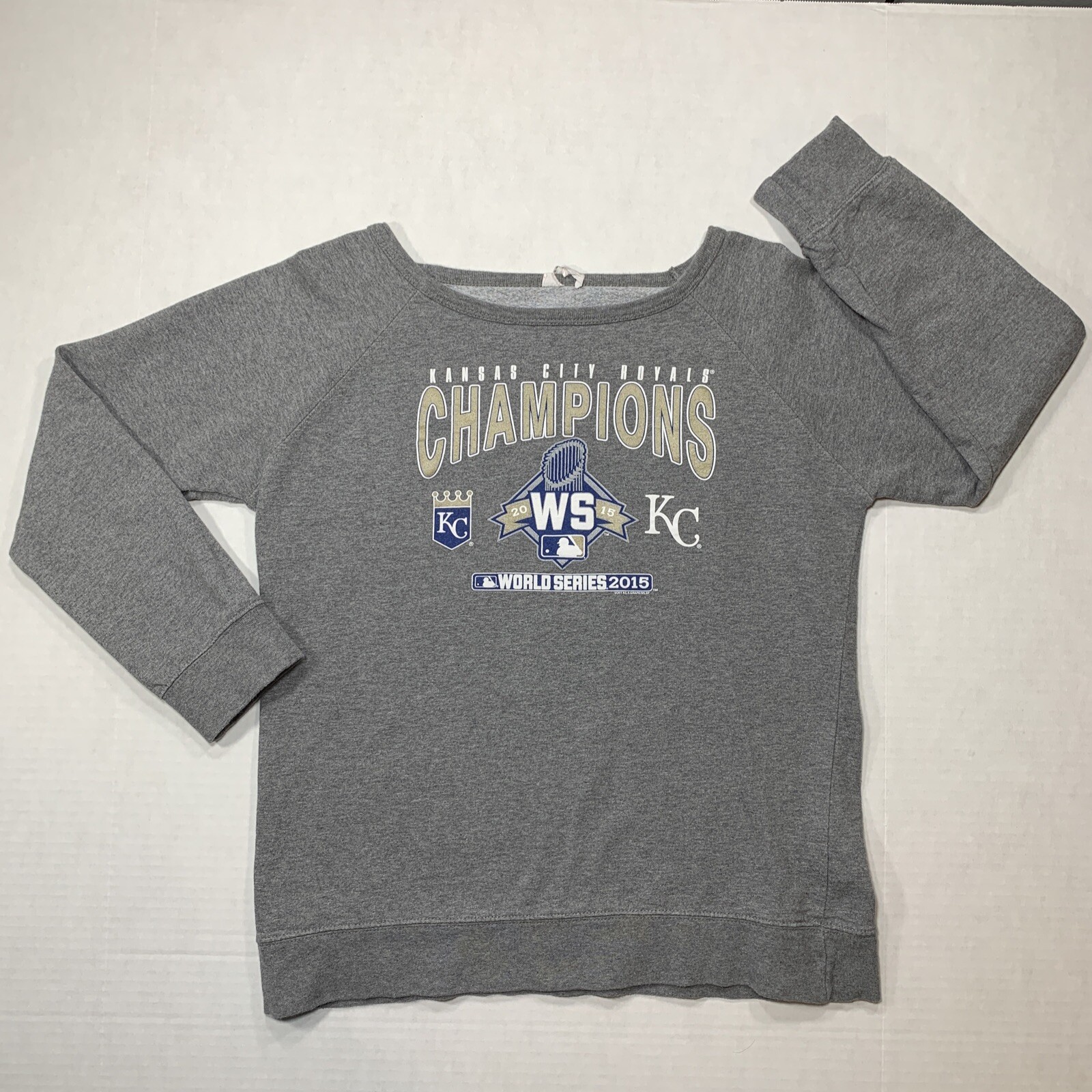 Kansas City Royals 2015 World Series Champions Sweatshirt Women’s Size Large