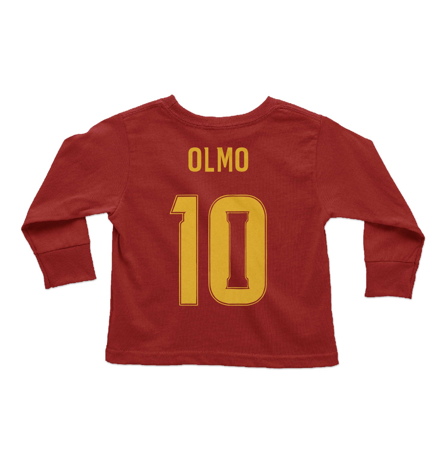 Spain Soccer Pride Olmo 10 Two-Sided Tribute Toddler Long Sleeve TShirt