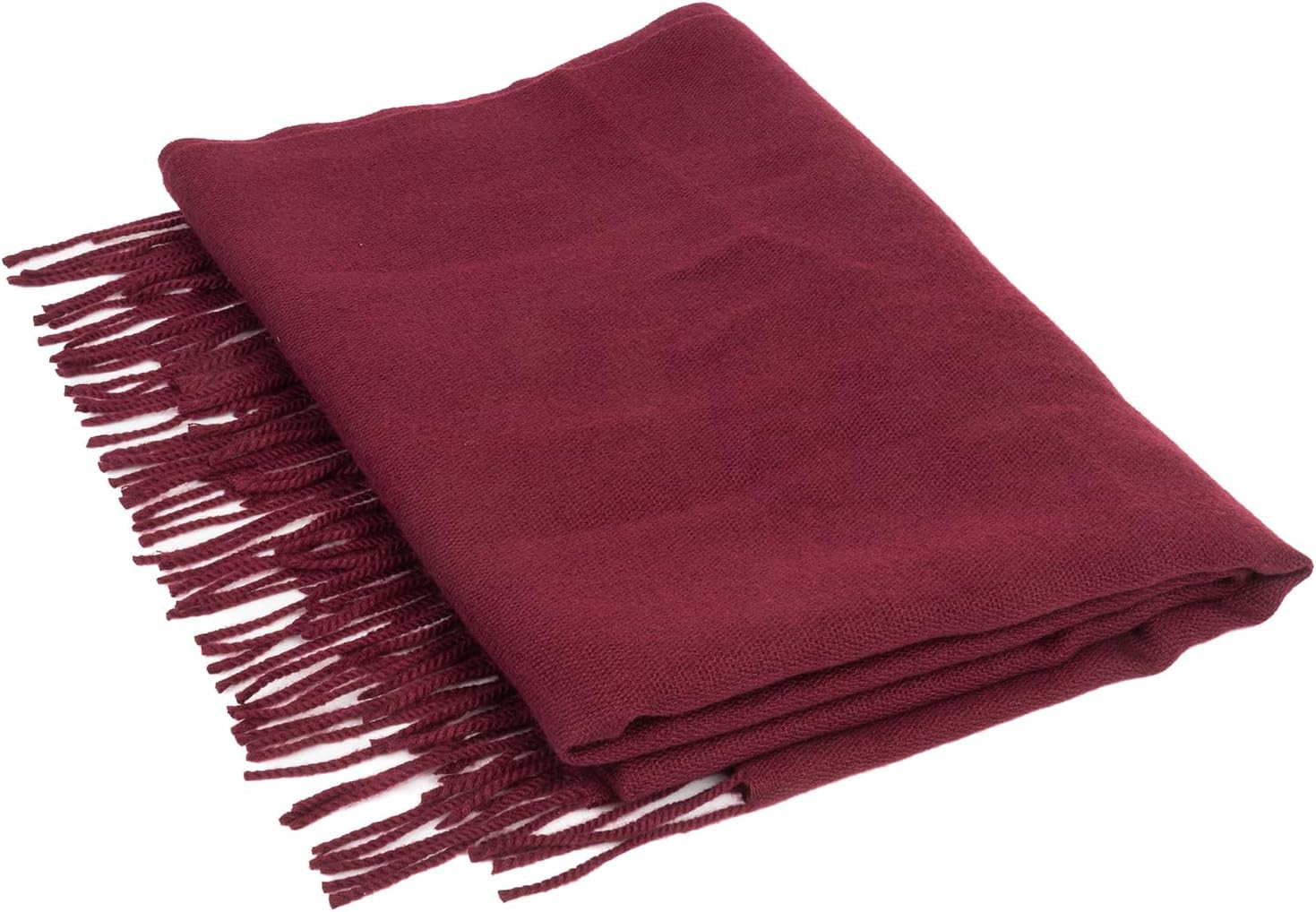 Winter Scarf for Men Women – Soft Warm Cashmere Feel Scarves Medium Brugundy