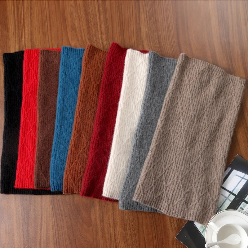 100%Wool Ring Scarf for Women&Men Autumn Winter Soft Warm Cashmere Scarves