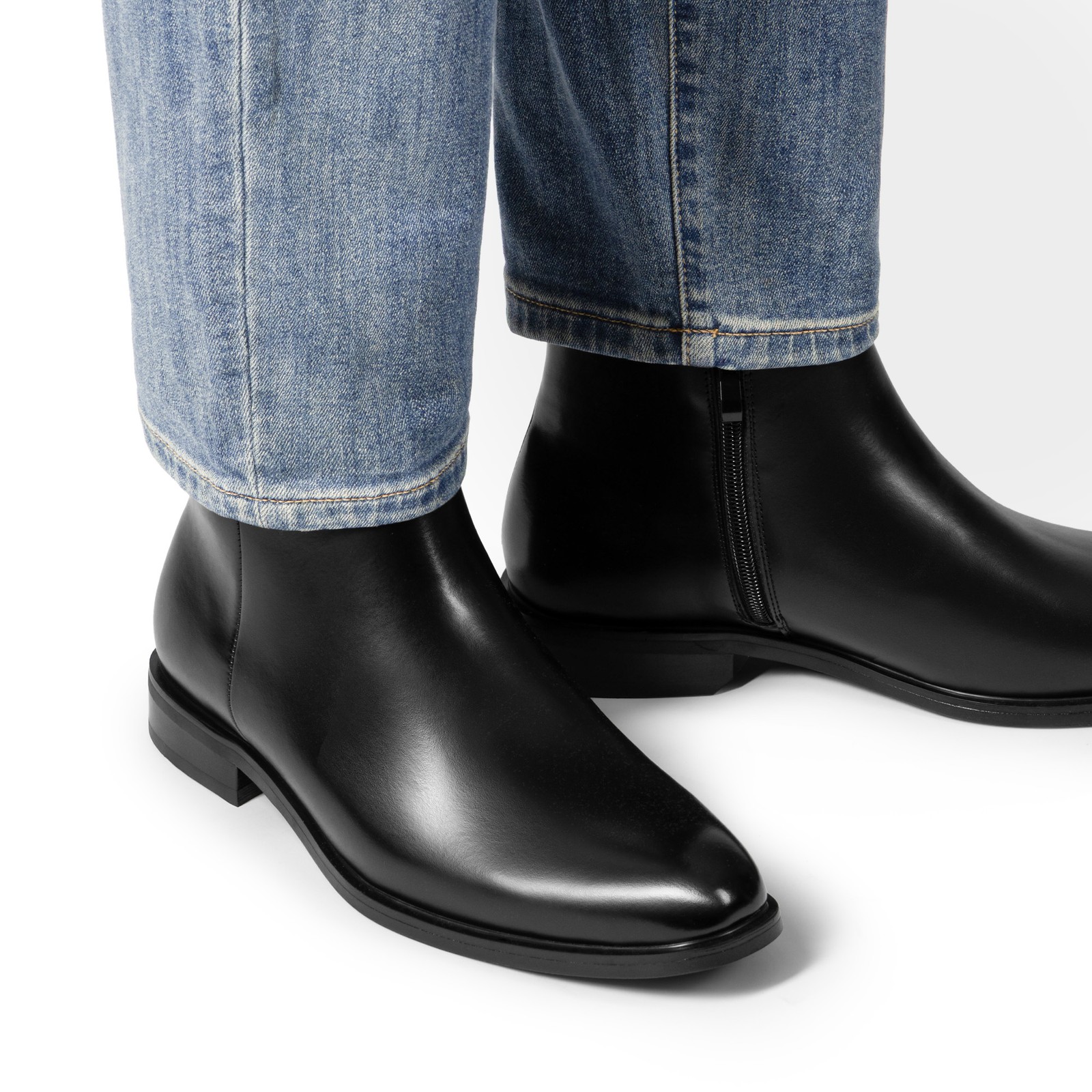 Men’s Chelsea Boots Zip Fashion and Comfort Ankle Dress Boot for Wedding Party