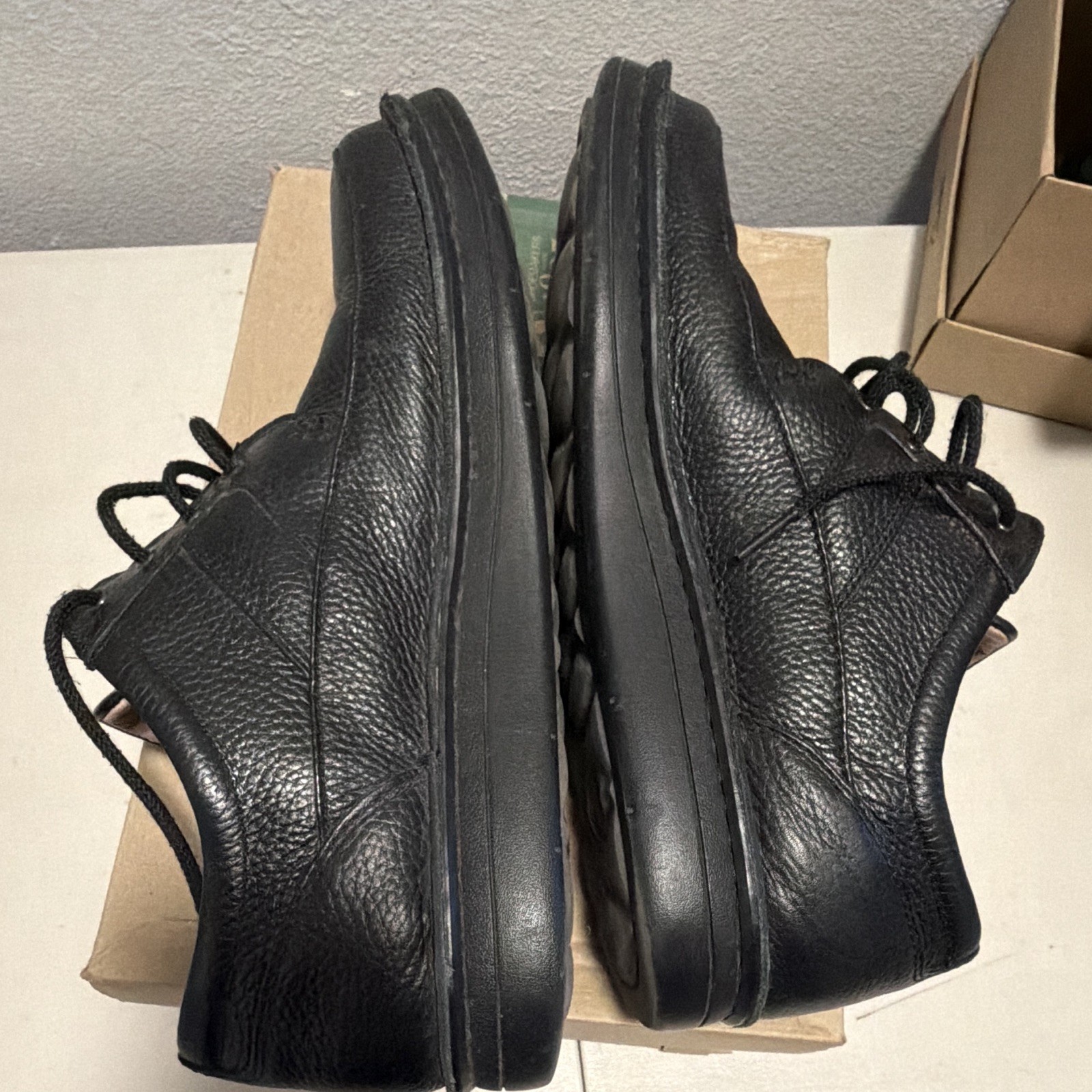 Clarks Mobile Men’s Black Leather Lace-Up Oxford Shoes US 11.5 M