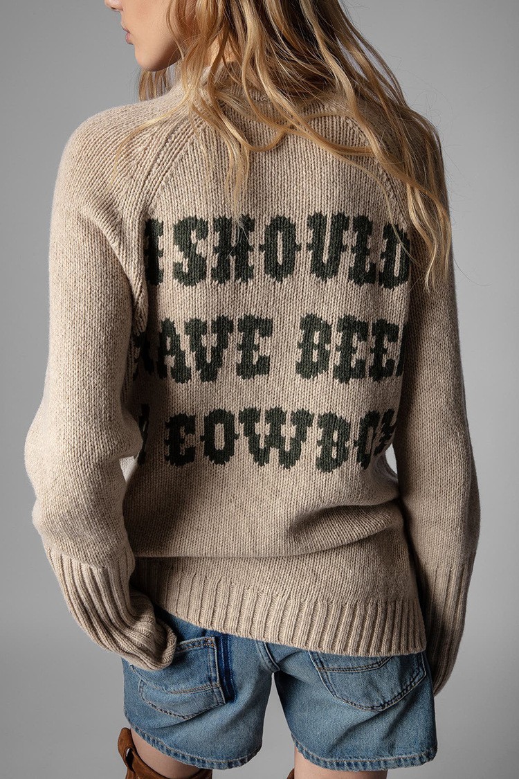 NEW Women Zadig & Voltaire Handmade 100% Cashmere Wool Knitted Sweater S M L