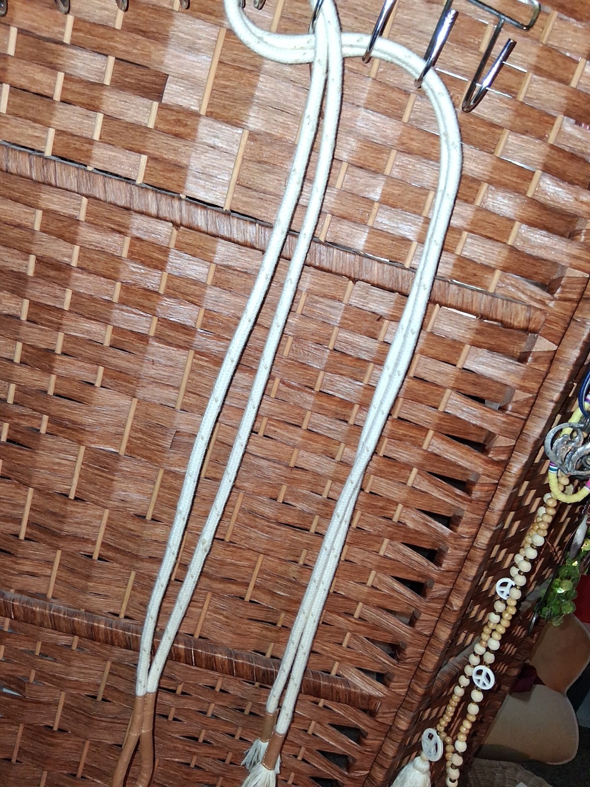 handmade bohemian-style rope belt crafted from a mixture of white organic cotton