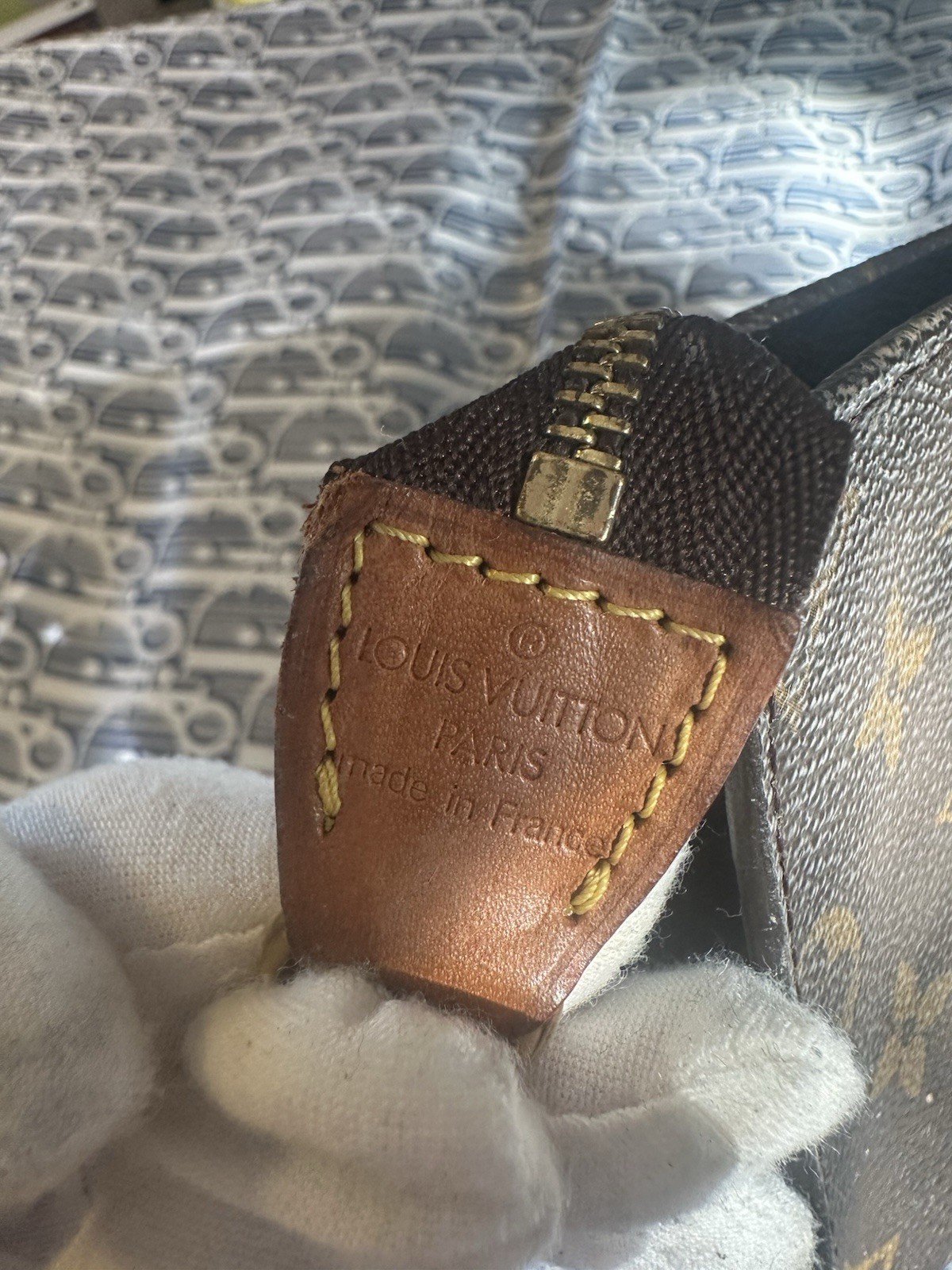 Louis Vuitton Brown Monogram Small Zip Wristlet Pouch, Inner Pockets, Gold HW